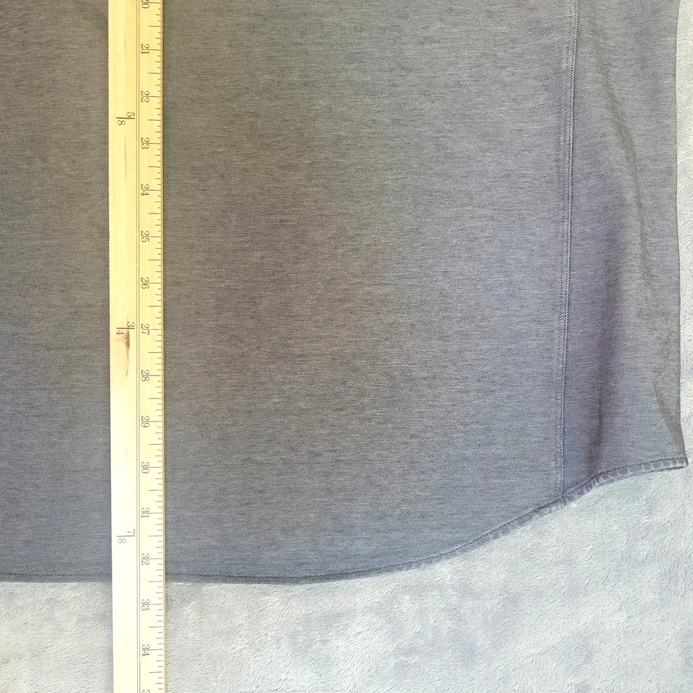 Lululemon Button Up Shirt Mens XXL Gray Performance Stretch Casual